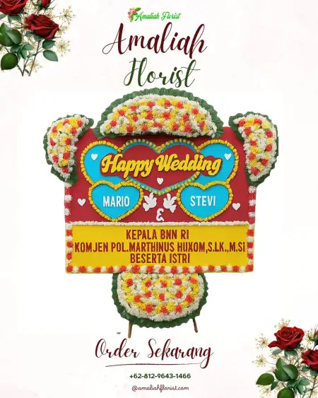 Papan Bunga Pernikahan Pasar Madang